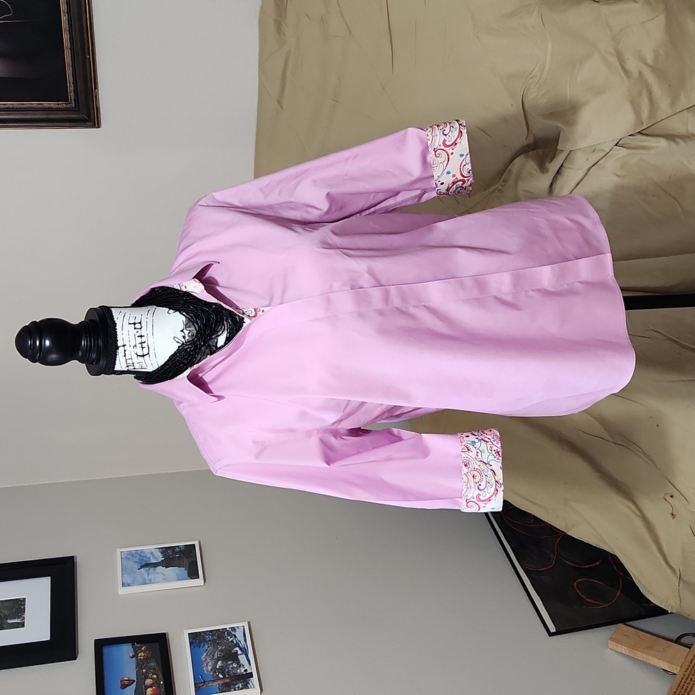 Chicos No Iron Stain Shield Pink Shirt